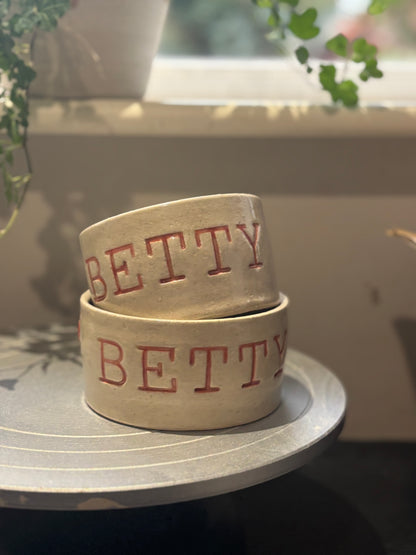 Handmade Personalised Dog/ Cat Bowl